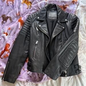 All Saints Leather Jacket Size 8